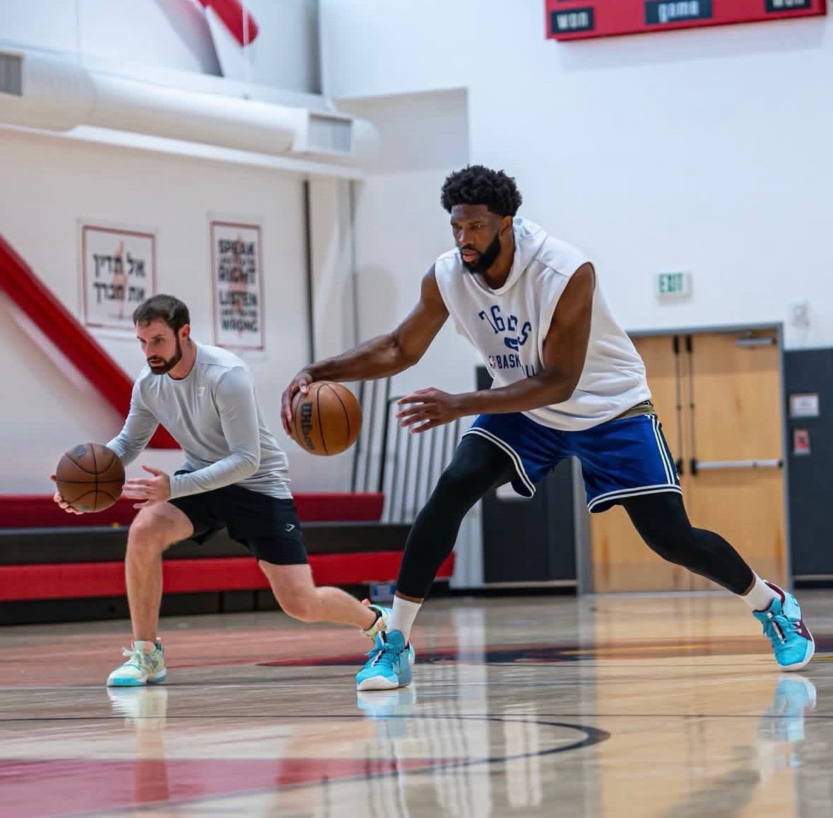 Drew Hanlen training with NBA player Joel Embiid